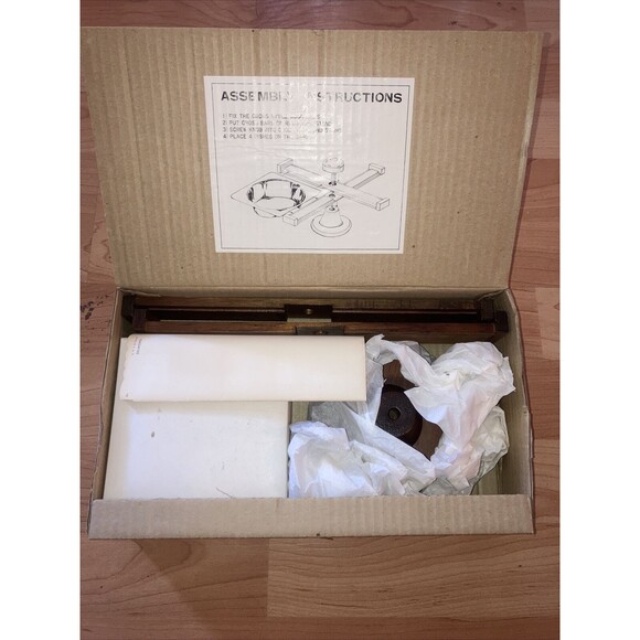 NOS Vintage Wood Chrome Suzy Server Mid Century Gail Craft Japan Lazy Susan - Picture 5 of 9